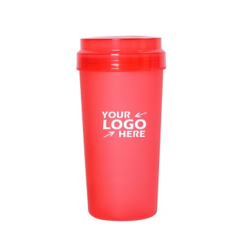 12oz Plastic Frosted Cups wth Lid